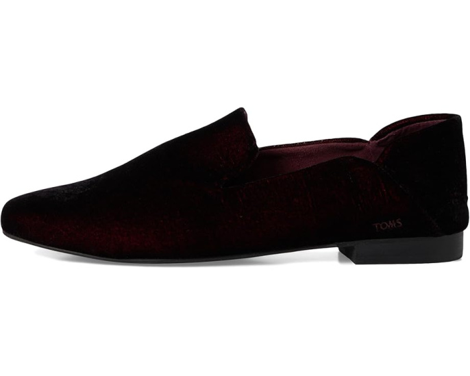 Лоферы TOMS Lara из бархата с квадратным носком