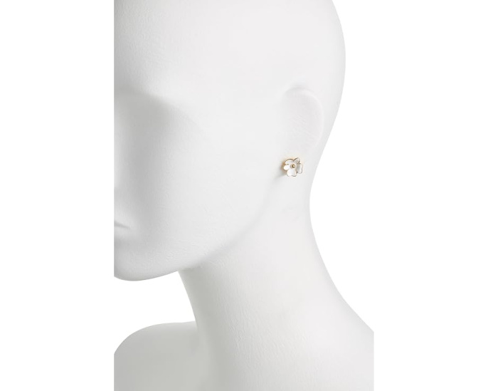 Серьги-гвоздики Golden Bloom Flower Studs от Kate Spade New York с перламутром