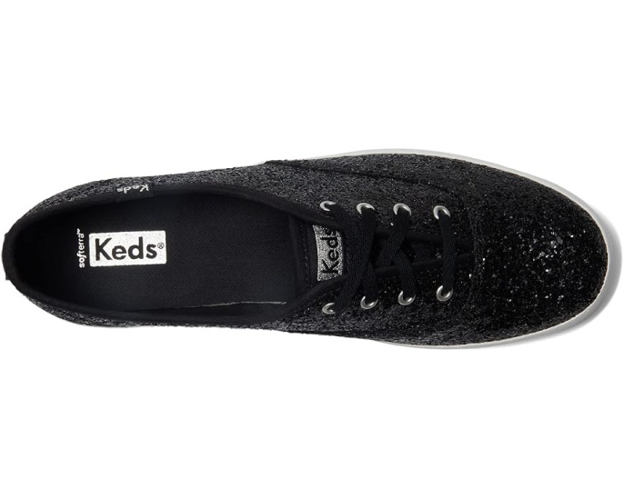 Кроссовки Keds Champion Glitter Lace Up с блестящим верхом и стелькой Softerra