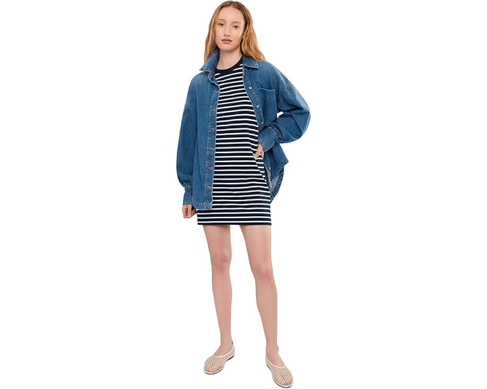 Платье мини Tee в полоску от Madewell из хлопка