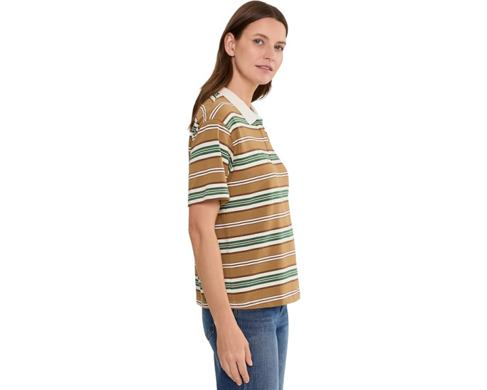 Поло KUT from the Kloth Livvy Stripe Knit с воротником