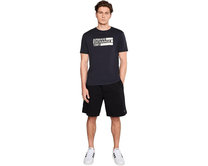 Футболка Armani Exchange slim из джерси с блок-логотипом