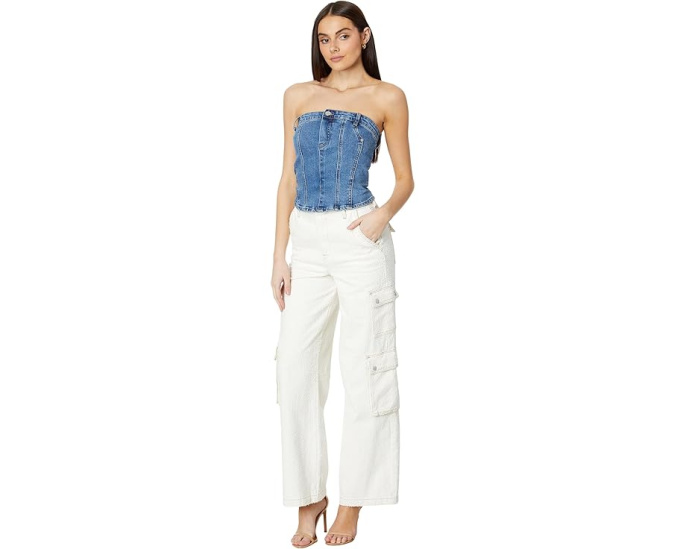 Топ Blank NYC Own It Denim Bustier из денима с застежкой на молнию