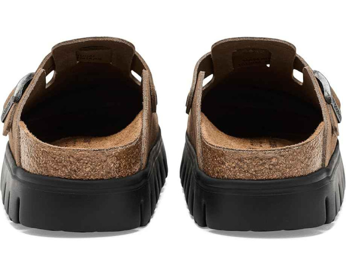 Birkenstock Boston сабо из замши Chunky с платформой