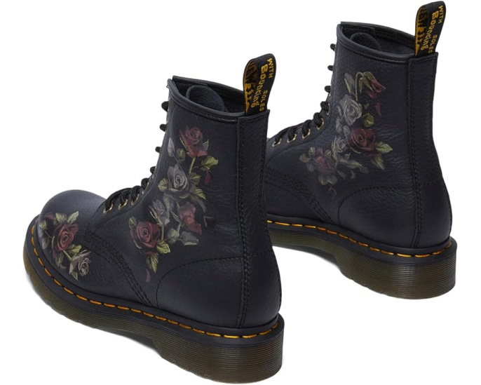 Ботинки Dr. Martens 1460 Leather Lace-Up с принтом роз и круглым носком