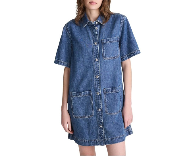 Madewell джинсовое мини-платье Airy Denim Boxy