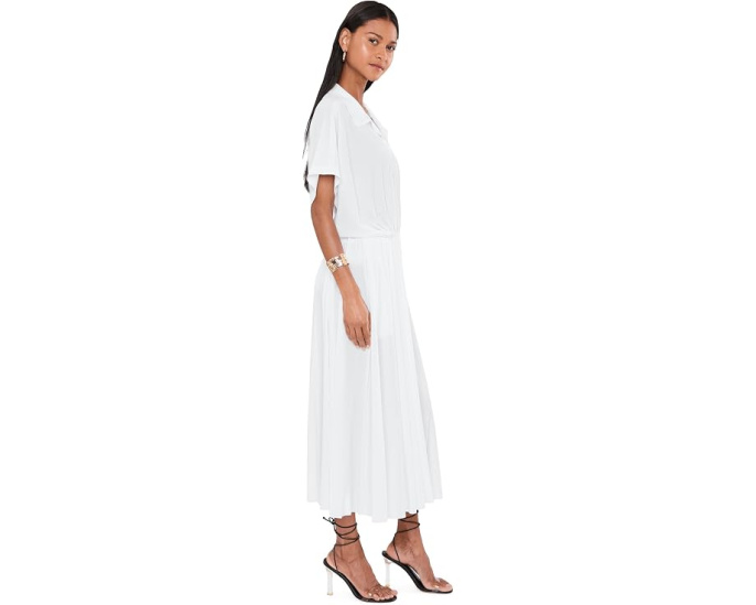 Платье Norma Kamali Oversized Sleeveless Boyfriend NK Shirt Flared с поясом