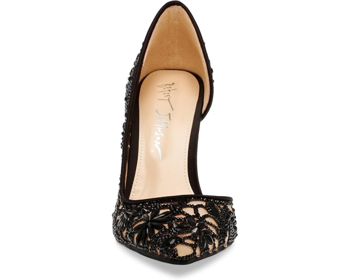 Туфли Chic Blue by Betsey Johnson с острым носом и стразами на высоком каблуке