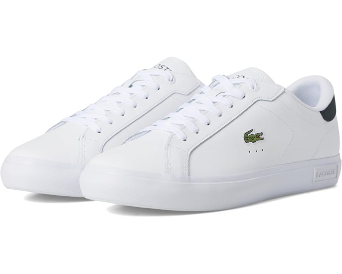 Кроссовки Lacoste Powercourt с верхом из кожи и контрастным крокодилом