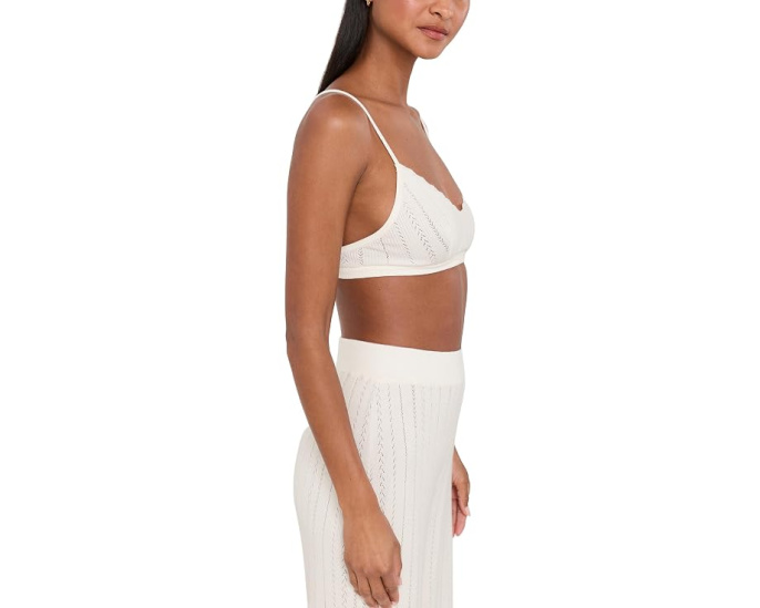Eberjey бюстгальтер Pointelle Sweater Bralette с вырезом