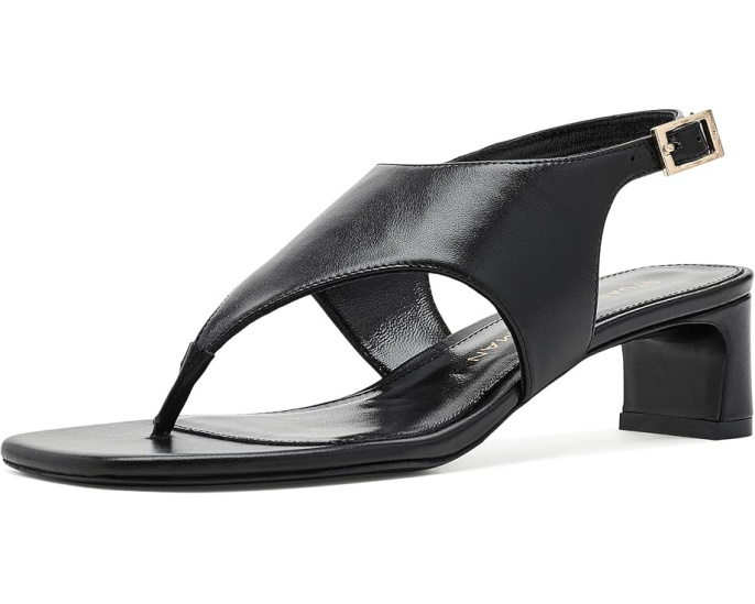 Сандалии Stuart Weitzman Baby Babette Thong на каблуке черные