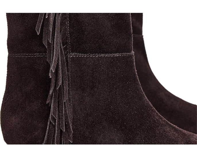 Ботильоны Madewell Lia из замши с бахромой на массивном каблуке