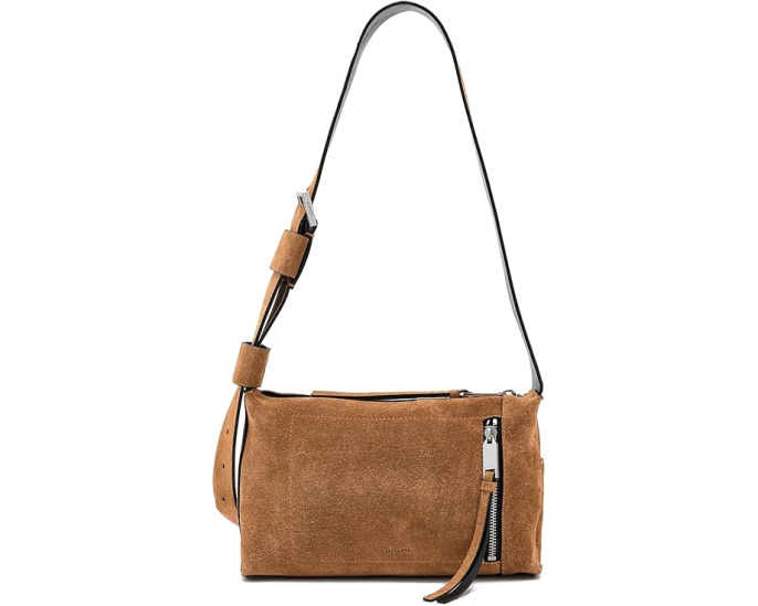 AllSaints сумка через плечо Alba Suede Zip Xbody