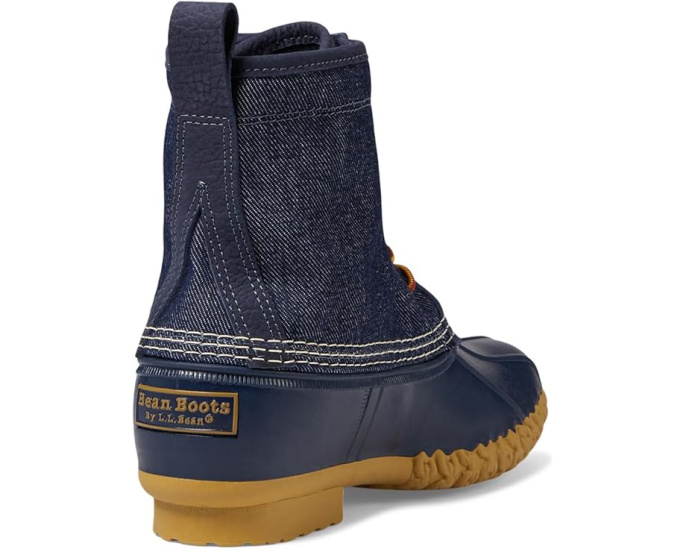 L.L.Bean Ботинки Bean Boot 8 дюймов из денима с фланелевой подкладкой