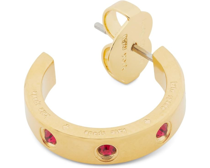 Серьги-гвоздики Kate Spade New York Set In Stone Huggies с камнями