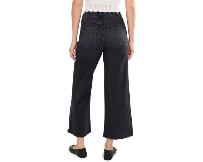 Anessa With Twisted Outseam Panel Raw Hem In Ink Black