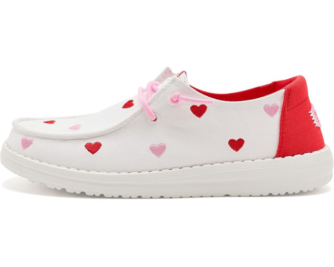 Hey Dude Kids Wendy Embroidered Hearts ботинки с вышитыми сердцами