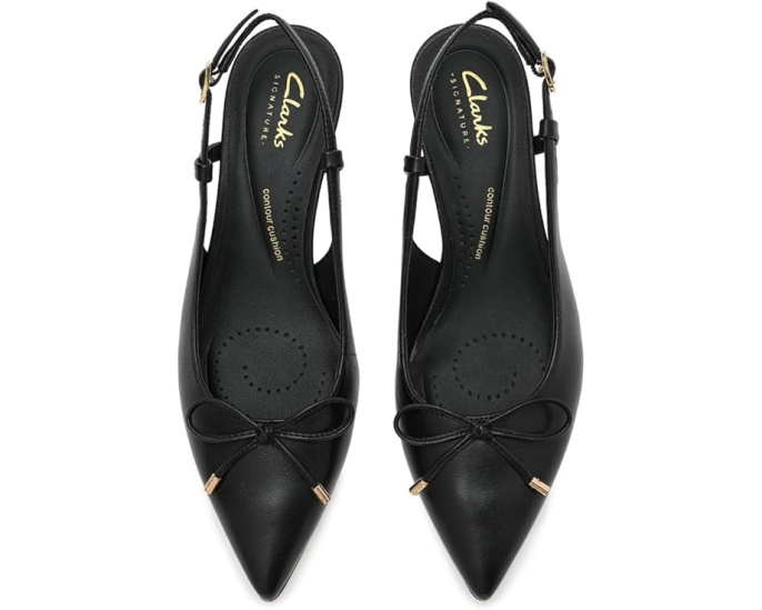 Туфли-лодочки Clarks Zarey Bow с острым носком и бантом на ремешке