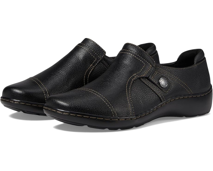 Мокасины Clarks Cora Poppy из текстурированной кожи и текстиля