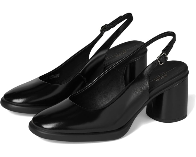 Туфли ECCO Sculpted 55 Luxe на шлейке с каблуком и кожаной стелькой