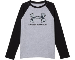 Футболка Under Armour Kids с контрастными регланными рукавами и камуфляжным принтом