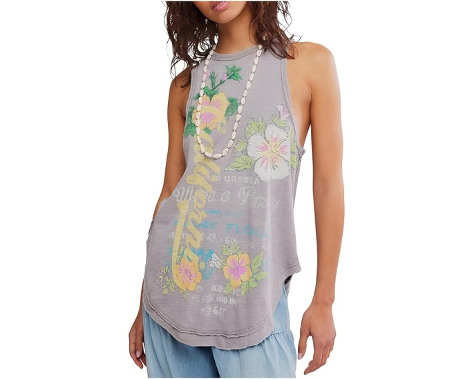 Топ Free People We The Free Rosie Graphic Tank с графическим принтом