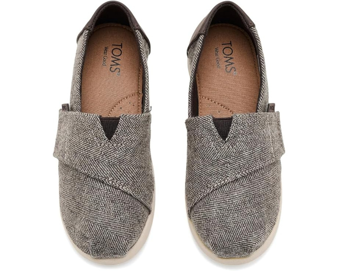 TOMS Alpargata для малышей с квадратным носком темно-коричневый