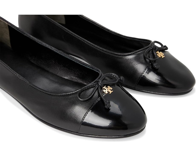 Балетки Tory Burch Cap Toe с бантом и контрастным мыском