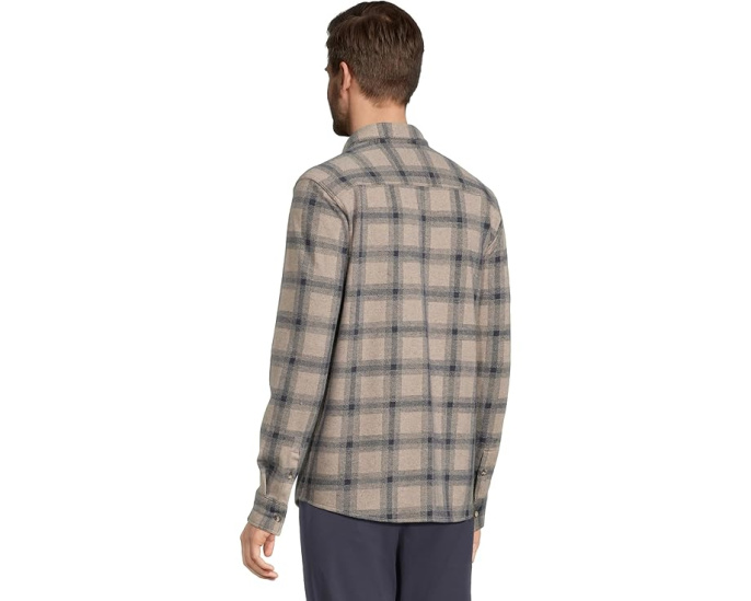 Johnston & Murphy вязаная рубашка Brushed Button-Front с закругленными карманами