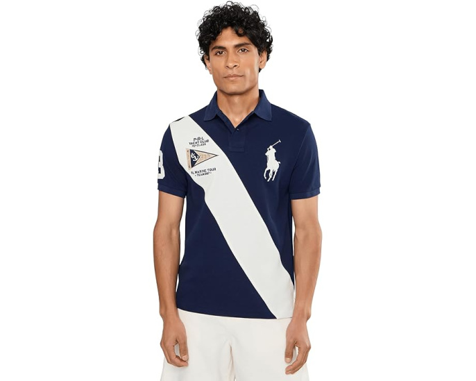 Polo Ralph Lauren Custom Slim Fit Big Pony Mesh поло