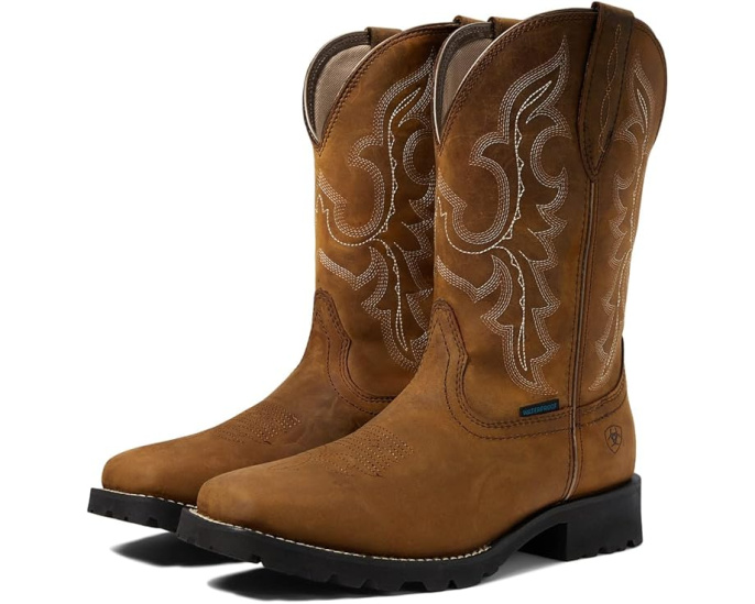 Ariat Unbridled Rancher водонепроницаемые вестерн-ботинки Oily Distressed Tan