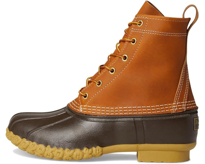 Водонепроницаемые ботинки L.L.Bean Bean Boot 8 из цельной кожи с цепным протектором