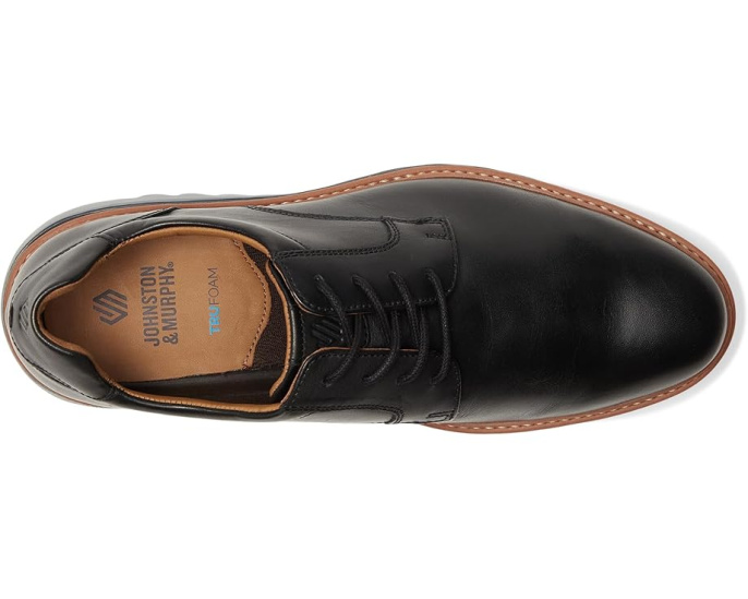 Johnston & Murphy Braxton Plain Toe с подошвой TRUFOAM EVA и кожаной подкладкой