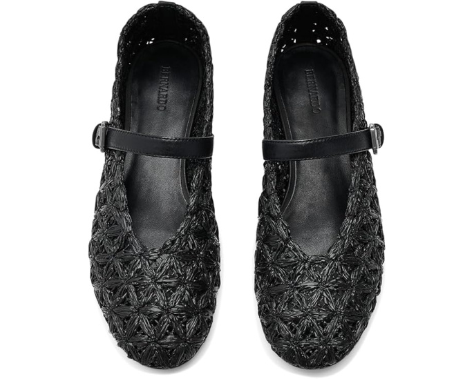 Бернардо Borden Raffia туфли из рафии с ремешком