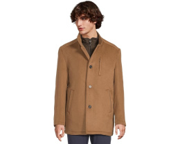 Шерстяное пальто Johnston & Murphy Upton Car Coat с отстегивающимся нагрудником