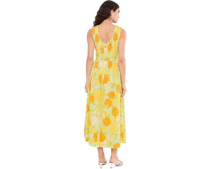 Платье миди Daisey Smocked от Lilly Pulitzer с завышенной талией
