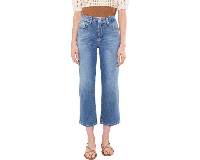 7 For All Mankind джинсы Stovepipe Straight Ankle цвета Oceanstone