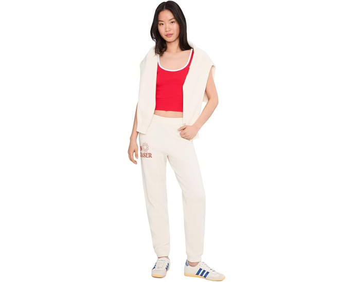 Джоггеры Barefoot Dreams CozyChic Ultra Lite Cotton с принтом улыбающегося солнца и звезд