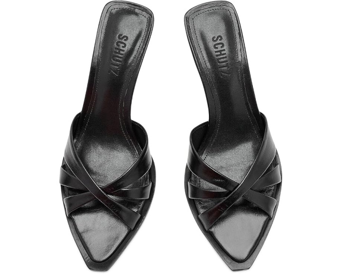 Schutz босоножки Keefa Leaf Mule на шпильке
