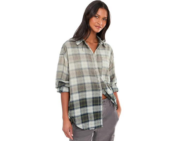 Рубашка Free People Alexi Plaid с омбре-принтом