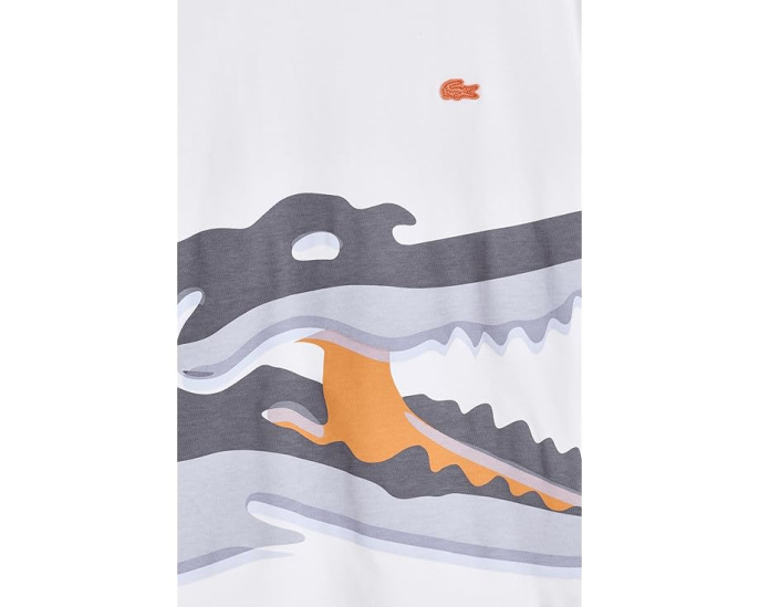 Детское поло Lacoste с акварельным крокодилом Watercolor Croc Polo