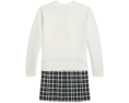 Платье-толстовка для девочки Polo Ralph Lauren Kids из флиса с нашивкой Letterman