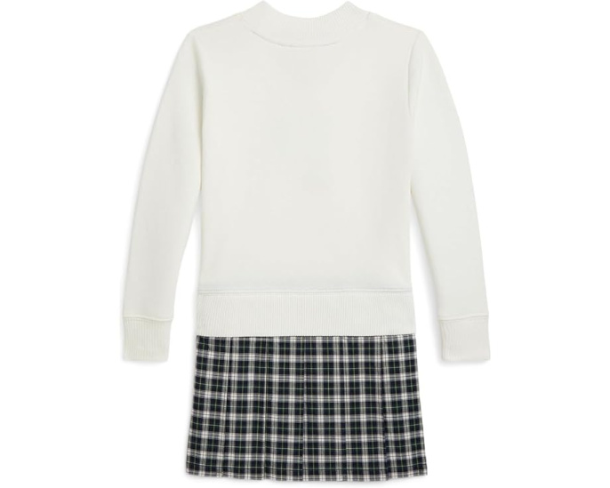 Платье-толстовка для девочки Polo Ralph Lauren Kids из флиса с нашивкой Letterman