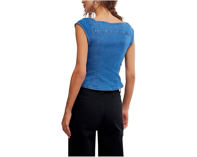 Топ корсет Free People Marilyn Denim Corset из денима