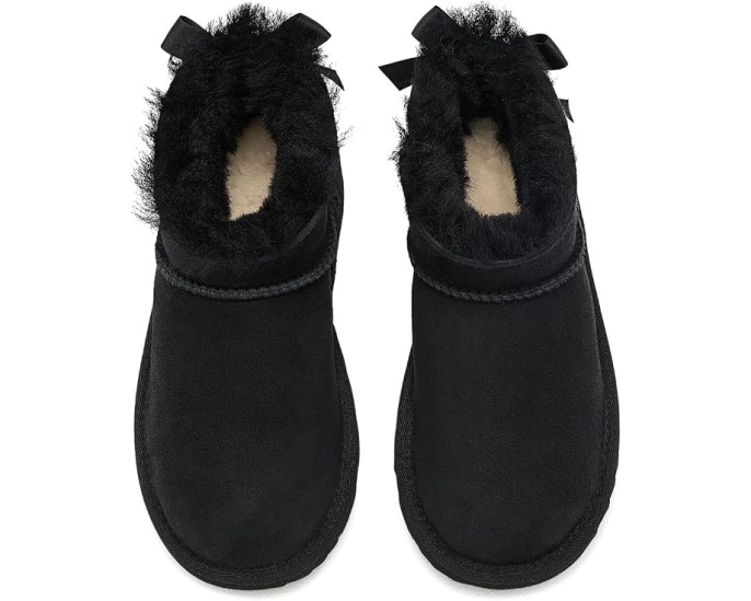 Детские угги UGG Ultra Mini Bailey Bow Black