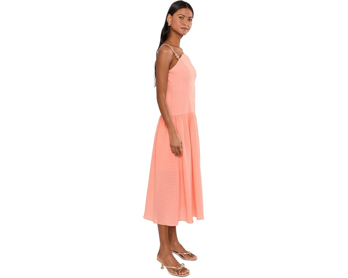 Саржевое миди-платье Adrianna Papell Seersucker Midi Dress