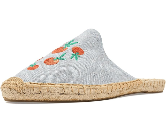 Soludos Oranges Smoking Mule Espadrille с апельсиновым принтом