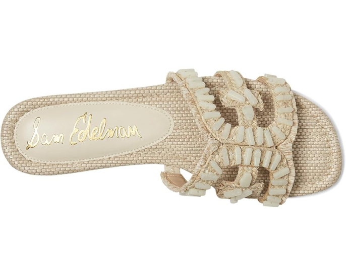 Сандалии Sam Edelman Bay Stone с логотипом и круглым носком