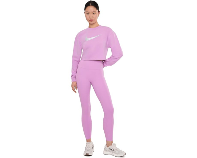 Топ Nike Pro Dri-FIT с круглым вырезом и длинным рукавом из французского трикотажа