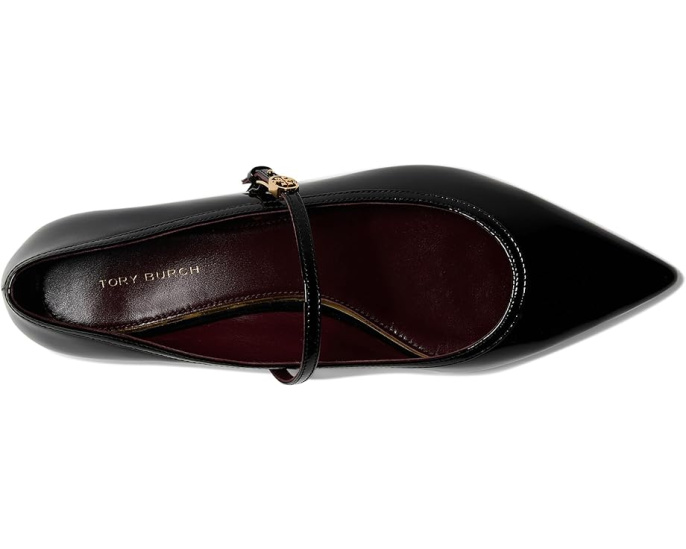 Туфли Mary Jane Double T-Buckle с сетчатым верхом в горошек Tory Burch
